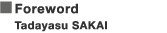 foreword�QTadayasu_Sakai